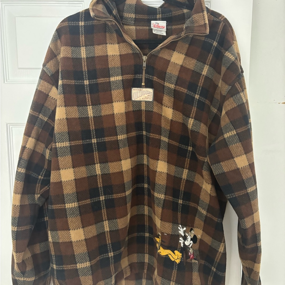 Vintage 90 Disney Outdoors Brown and Black Plaid Jacket